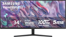 SAMSUNG 34" ViewFinity S50GC Series Ultra-WQHD Monitor, 100Hz, 5ms, HDR10, AMD