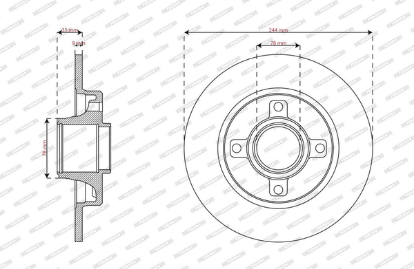 Bremsscheibe Hinterachse FüR CitroËN Opel Peugeot C3 Aircross II / Origin III-image