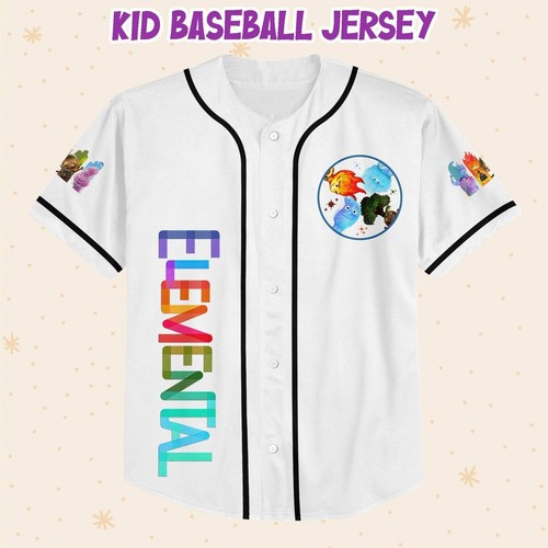 Personalize Disney Pixar Elenmental Mickey Head, Custom Disney Baseball Jersey