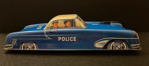 P.H Niedermeier “Police CAR 470” Tin Toy Auto - Western Germany 1950s - Foto 6 di 7