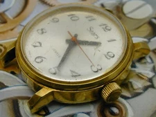 VINTAGE SEARS MODEL 50C JAPAN MADE 7 JEWEL MENS WATCH, NEEDS MAINSPRING