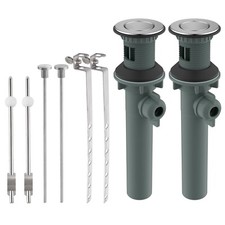 Universal 2 pack Bathroom Sink Drain with Overflow For Moen American Standard