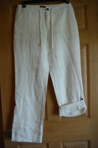 Merona White 100% Linen, Medium 