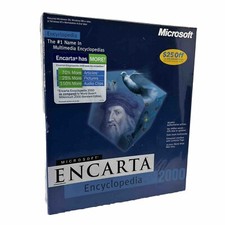Microsoft ENCARTA Multimedia Encyclopedia 2000 Software Windows 95/98 New Sealed
