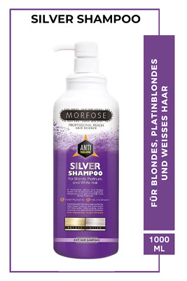 Morfose Silver Shampoo 1000ml   Anti-Gelbstich   Blondes & Graues Haarshampo