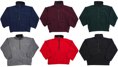 Rifle Kaynee Mens Heavyweight Polar Fleece Mock Neck 1/2 Zip Pullover Jacket