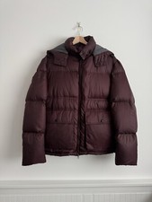 Massimo Dutti Burgundy Purple Feather Down Pu...