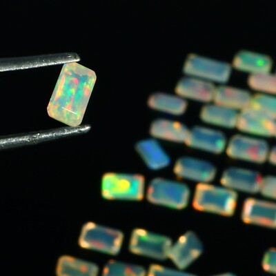 Ethiopian Opal Octagon Shape Faceted 3X5 MM Calibrated 13.50 CRT Loose Gemstone
