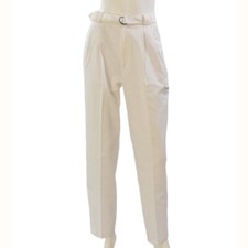 90s Vintage Chaus White High Waist Cargo Pants Tapered Leg Womens Size 8