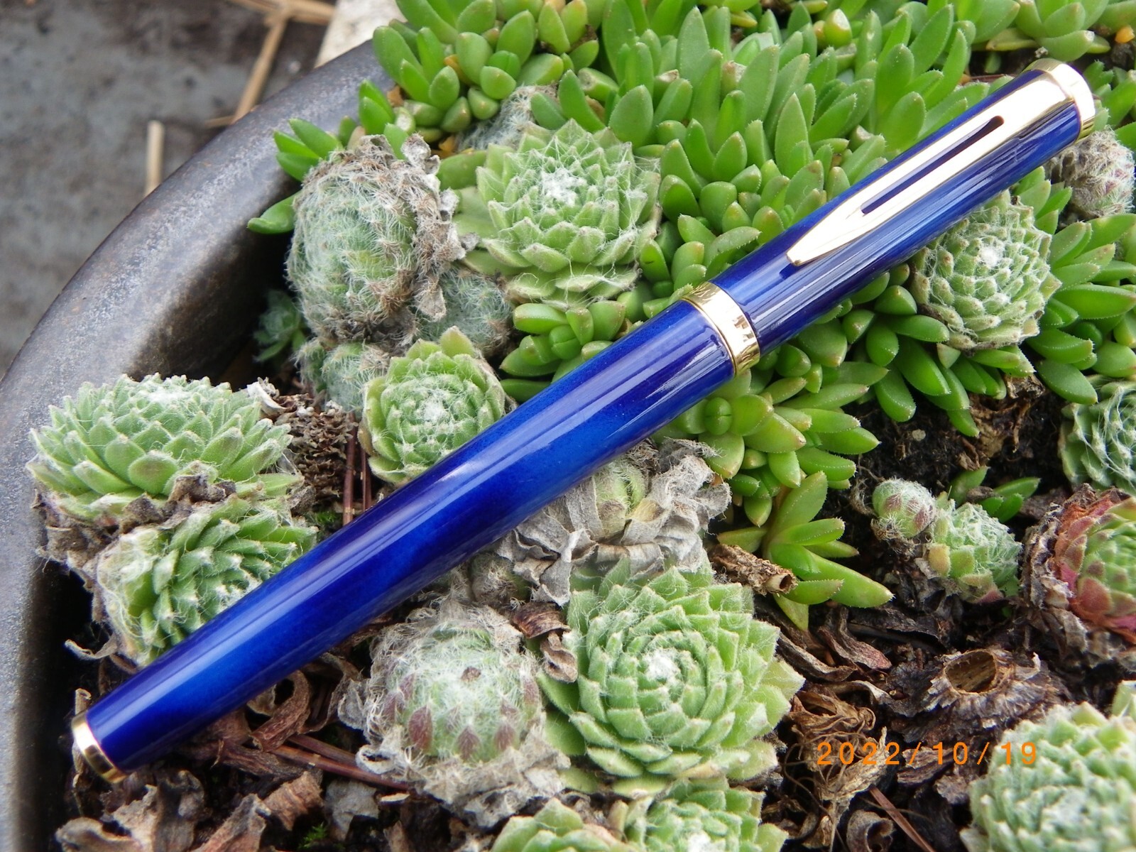 Stylo roller Waterman Préface bleu lapis collection papeterie vintage haut de gamme