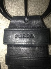 PRADA BLACK LEATHER STUINNING BELT LADIES.. Lovely Condition..35”Approx..
