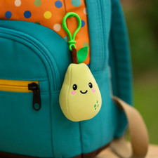 Foodies Pear Plush Keychain ? Cute Clip-On Bag Accessory for Kids & Adults