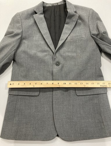Calvin Klein Gray Two Button Boys Classic Blazer Jacket Size 18 - Picture 9 of 11