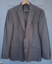 Kenneth Cole Reaction Mens Size 40 R Blazer Sport Coat Dark Gray 2 Button