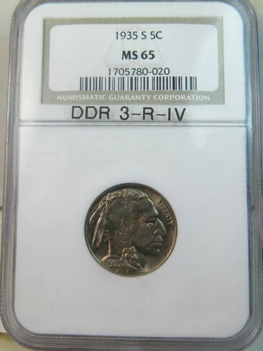 1935 S Buffalo nickel NGC MS65 *DDR-003* BR