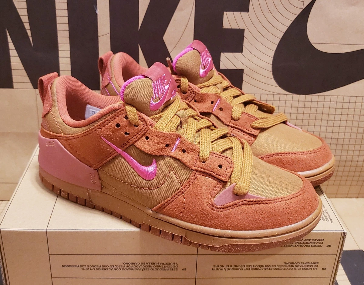 NIKE Women's Size 7.5 Dunk Low Disrupt 2 Desert Bronze Pink Prime