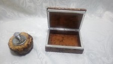 Boite à tabac +Briquet en albatre vintage