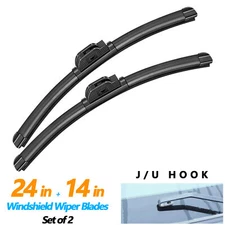 Juyioudy 24" 14" Fit For Fiat 500 2011-2019 All Season Windshield Wiper Blades