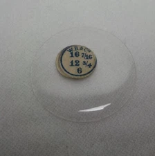 GLASS POCKET WATCH CRYSTAL HUNTER CASE  SIZE 16 7/16 H 6 REPLACEMENT PART #156