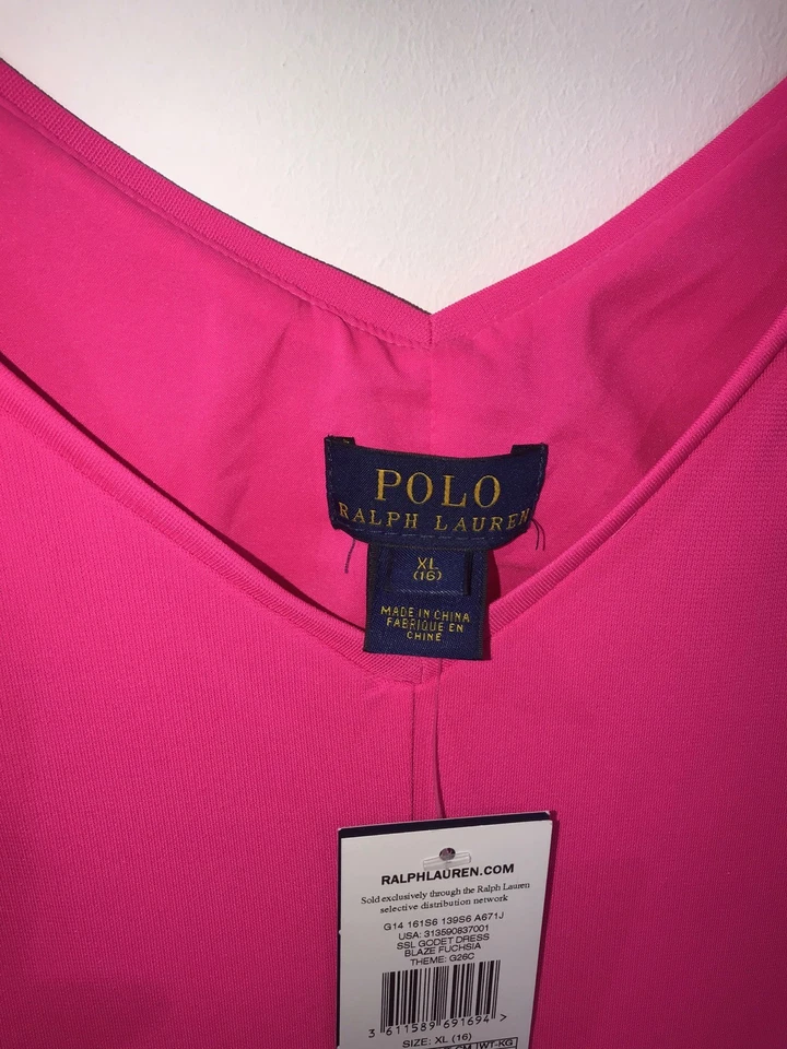 Kleid Polo Ralph Lauren NEU Gr. 16 Jahre Pink ausgefallen 164/170 - Bild 4 von 4