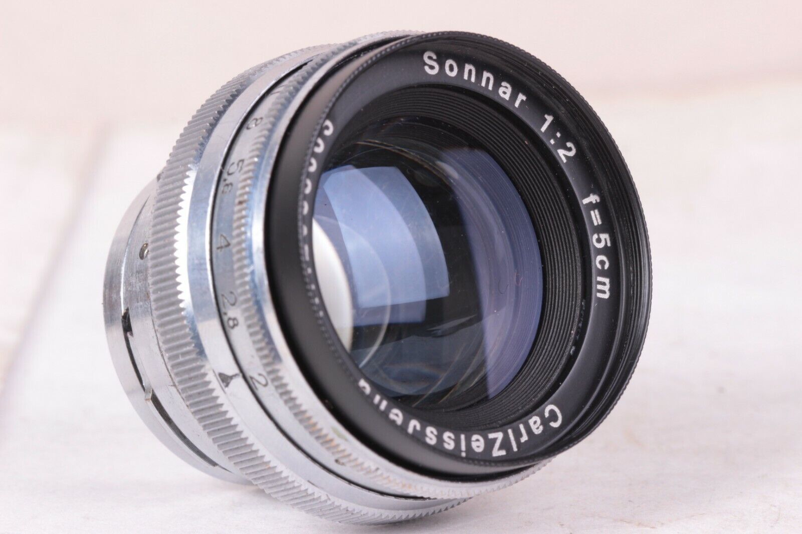 CARL ZEISS JENA SONNAR Lens 2/50mm Red T For Camera Rangefinder Contax IIa  IIIa