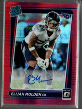 2021 Donruss Optic Rated Rookies Red Hyper #300 Elijah Molden Auto