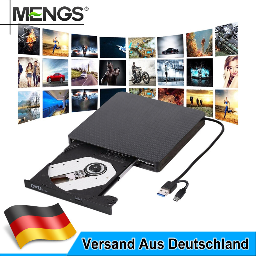 Neu USB 3.0 Externes CDDVD Laufwerk Brenner Player Type-C für Laptop Desktop