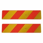 2 x Chevron Aluminium UK HGV Marker Boards Type 2/3 BS AU152, Size: 700 x 140mm