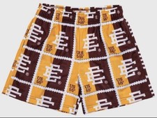 Eric Emanuel EE Basic Short - Maroon / Gold Stamp Print - Size L - SOLD OUT 