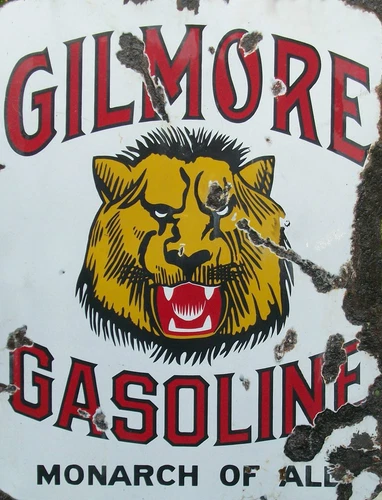 TIN SIGN "Gilmore Lion"   Gas-Oil   Signs  Rustic Wall Decor cycle vintage oil