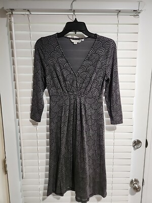 black long sleeve knit midi dress Ruched Knit Midi Dress in Black main image 1