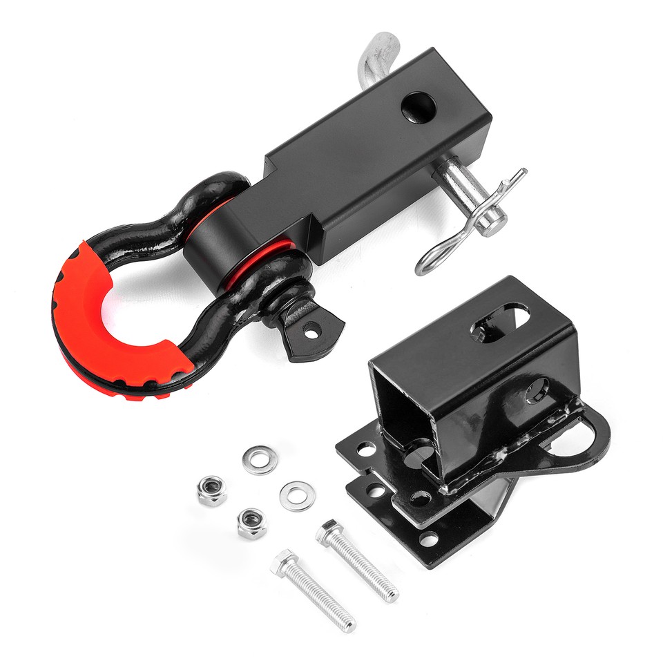 Trailer Hitch Receiver & Shackle Mount For 2003-2023 Honda Rincon 650/680 & More ATVs