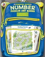 Number Puzzles and Games, Grades K - 1 Homework Helper - Paperback - Very Good