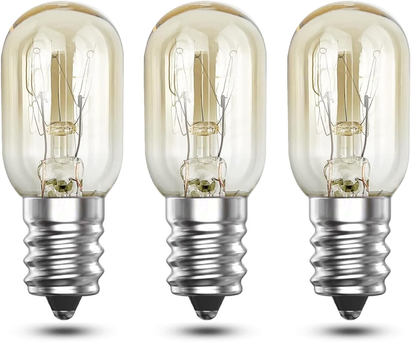 E14 Salt Lamp Bulbs Dimmable, 15W Pygmy Bulb Small Edison Screw SES Oven Light 3