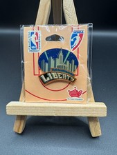 Vintage New York Liberty WNBA Skyline Enamel Pin Aminco Sealed NIP Rare NYC