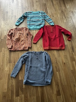 Selbstgestrickte Pullover Kinder Jungen Mädchen Unisex 152 158 XS Top