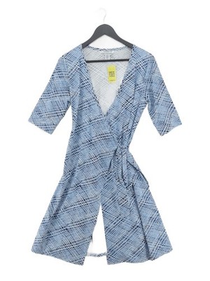Diane von Furstenberg Midikleid in Wickeloptik in Blau