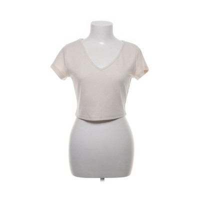 Cider, Crop Top, Größe: M, Beige, Einfarbig, Rippenstrick, Damen #dKw