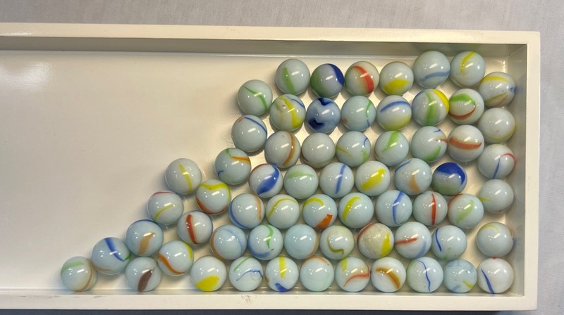 60+ Vintage Milk Glass Marbles