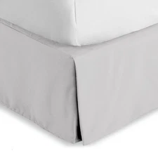 Bare Home Double Brushed Bed Skirt: Pleated, Easy Fit, 15" Deep