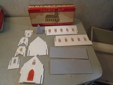 plasticville o/s gauge church missing cross and 1 broken wall ob