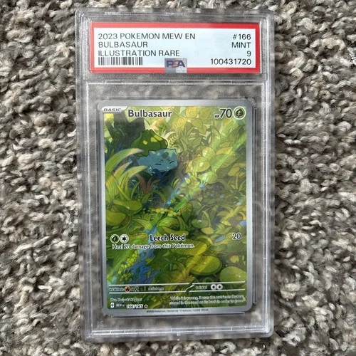PSA 9 Bulbasaur 166/165 Illustration Rare Holo Pokémon TCG Scarlet & Violet 151