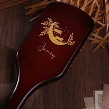 Personalised Custom Bamboo Hairbrush Air Cushion Hair Brush Premium Detangling