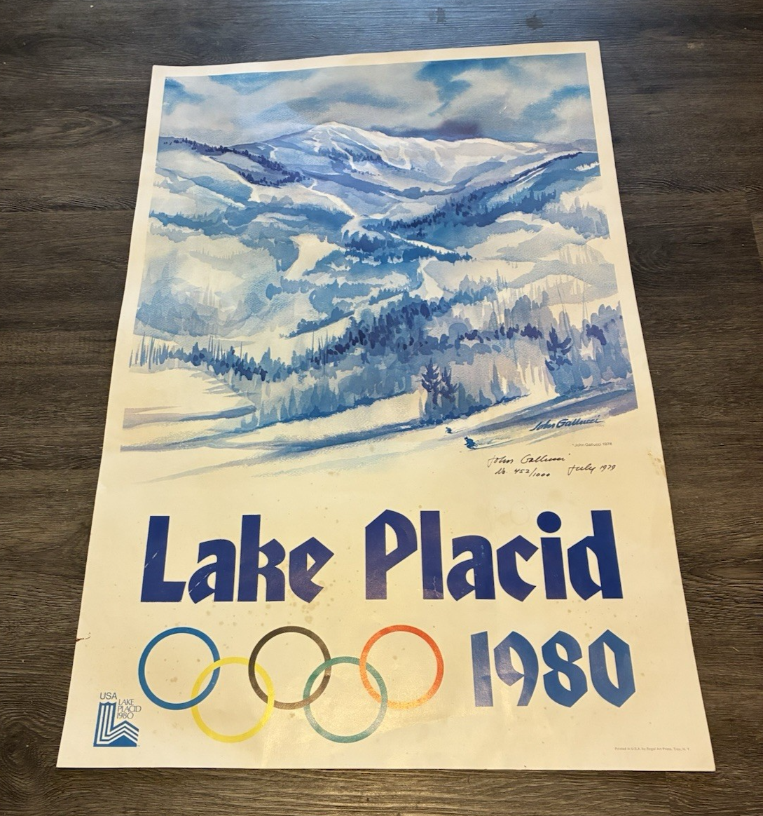 1980 Lake Placid Winter Olympics Limited Ed. #452 John Gallucci