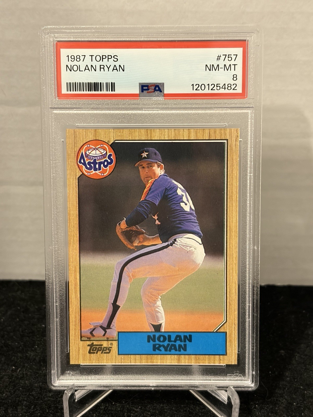 Nolan Ryan 1987 Topps - #757  Astros PSA 8