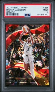 2024 Select WNBA Red Ice Prizm #235 Rickea Jackson RC Rookie PSA 9 ROOKIE