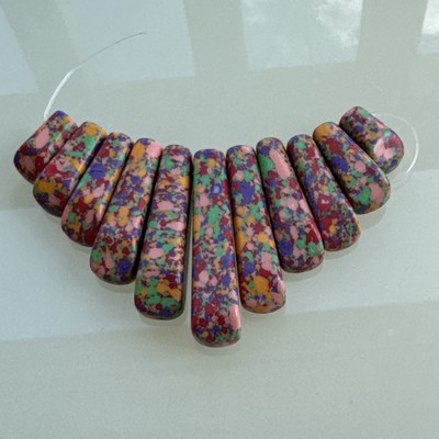 Pendant Bead Set For Necklace Making 11pcs Multicolor Turquoise Beads