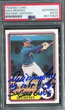 DALE MURPHY 1987 Topps Boardwalk and Baseball #3 PSA/DNA Inscription AUTO