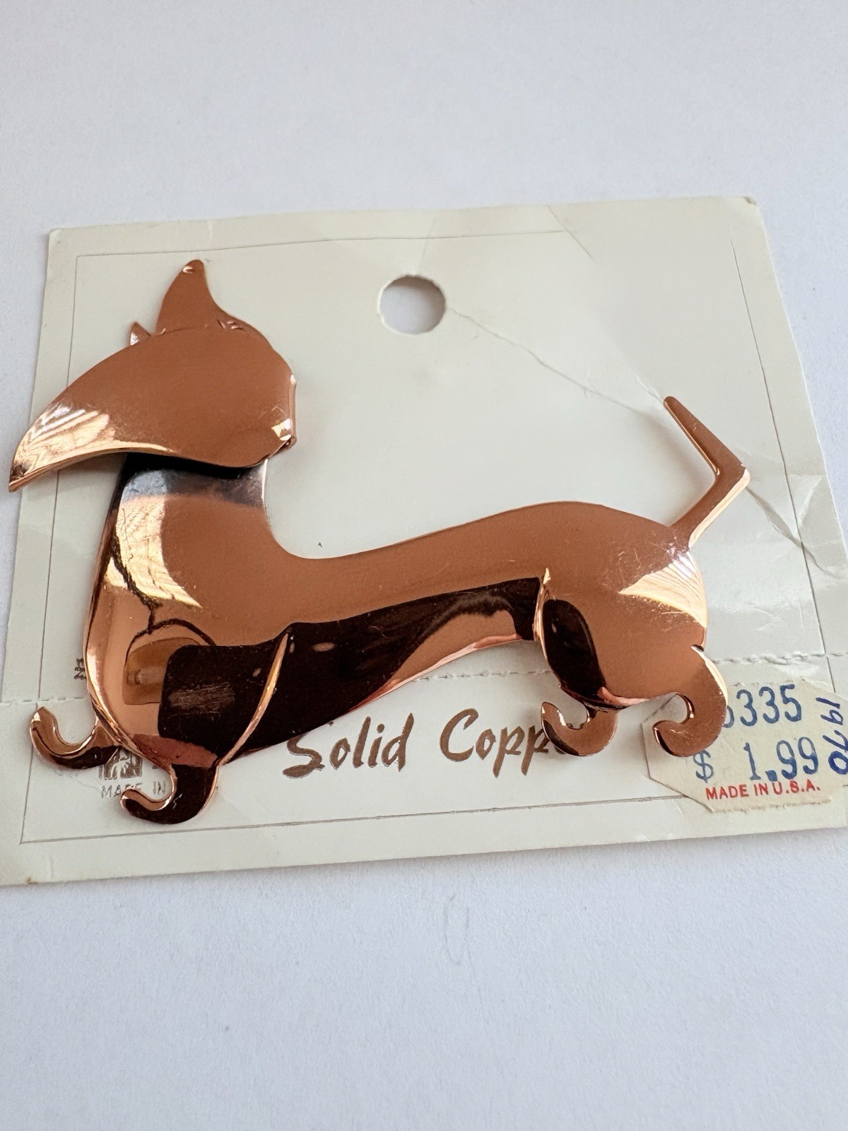 Vintage Signed Solid Copper Weiner Dachshund Dog … - image 11