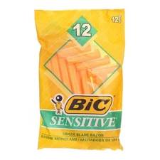 BiC Sensitive Disposable Razors, 1 Blade, 12 Ct
